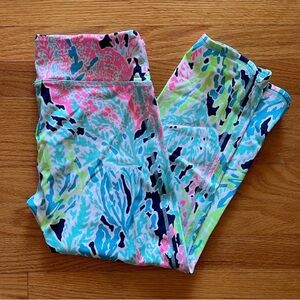 Lilly Pulitzer Luxletic Corral Leggings!  Medium!  EUC!